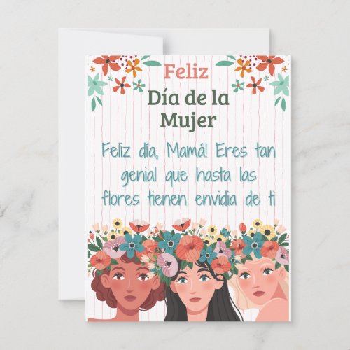 Spanish Mom Happy Womens Day Card