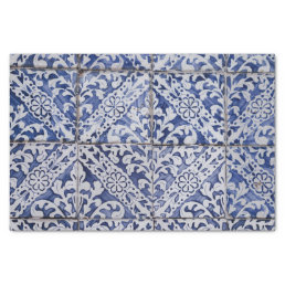 Spanish Moroccan Tile Pattern Texure Vintage Tissue Paper