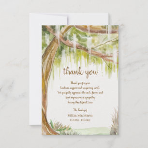 Spanish Moss Sympathy Thank You Card