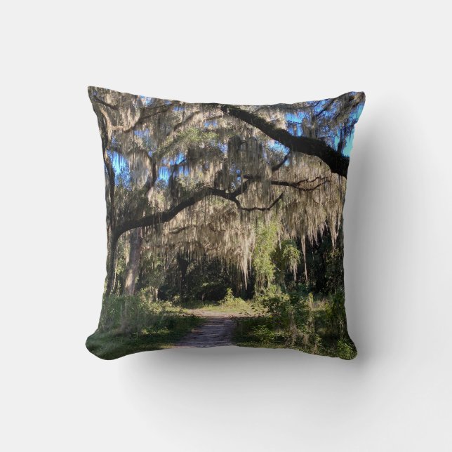 Spanish Moss Throw Pillow (Front)
