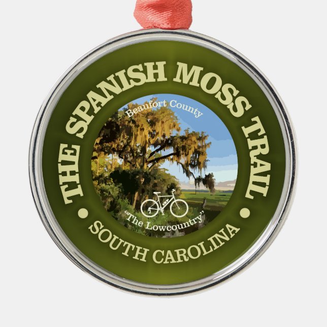 Spanish Moss Trail (cycling c) Metal Ornament (Front)