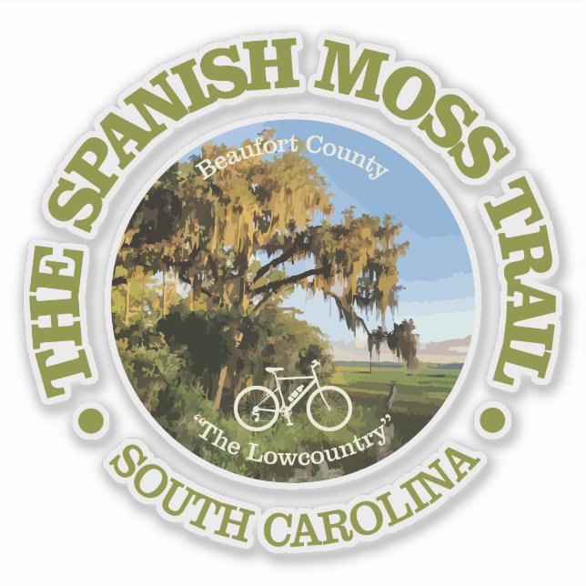 Spanish Moss Trail (cycling c) Sticker (Front)