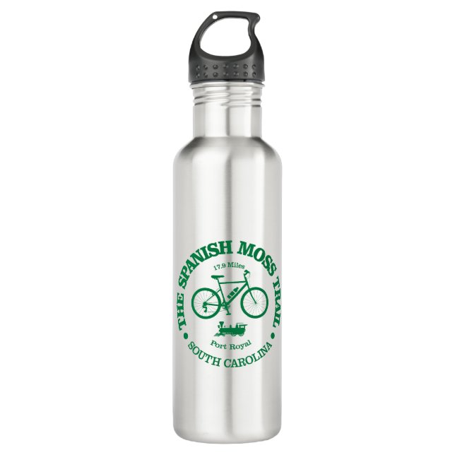Spanish Moss Trail (cycling) Stainless Steel Water Bottle (Front)
