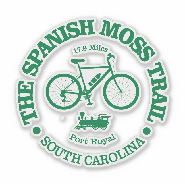 Spanish Moss Trail (cycling) Sticker (Front)