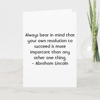 Spanish Motivation - Abraham Lincoln Card