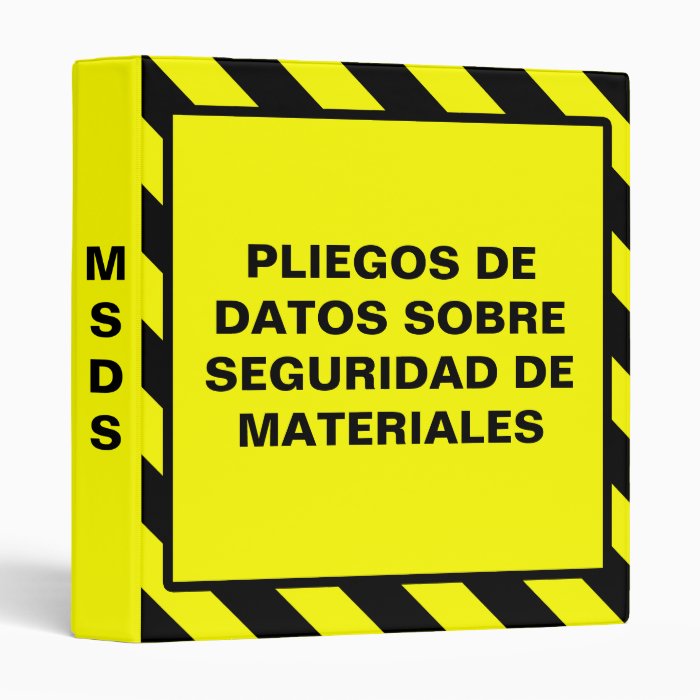 Spanish MSDS Yellow Osha Binder