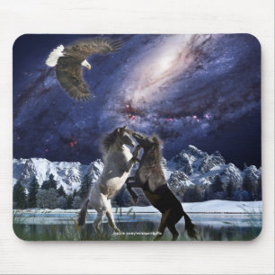 Spanish Mustang Eagle, Fantasy Horses Mousepad