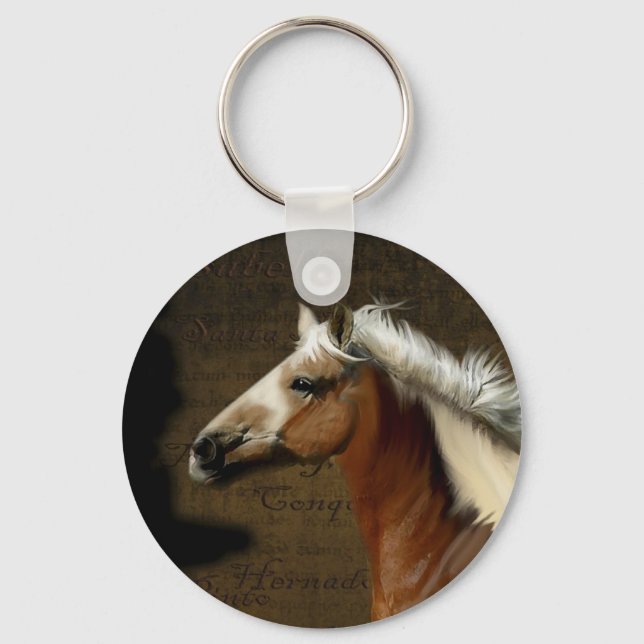 Spanish Mustang Horse Equine-lover's Keychain (Front)