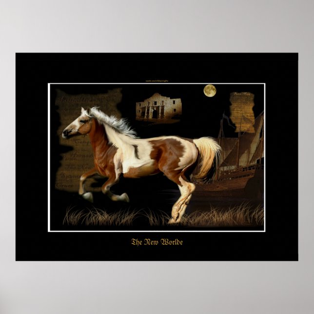 Spanish Mustang New Worlde Horse-lover Print (Front)