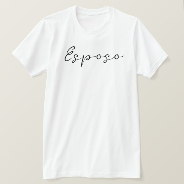 Spanish name Esposo (Husband) Simple, Elegant T-Shirt (Design Front)