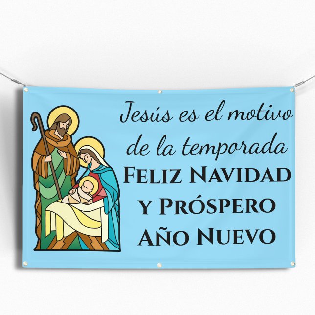 Spanish Nativity Jesus is the Reason Christmas Banner (Creator Uploaded)