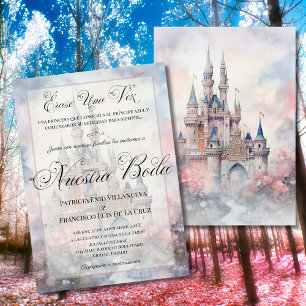 Spanish Nuestra Boda Fairy Tale Castle Wedding Invitation