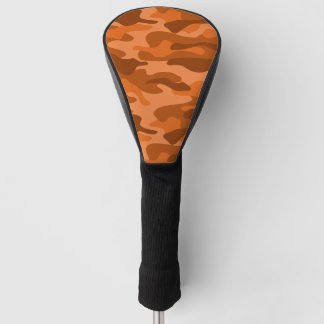 Spanish Orange Monocolor Camo Baseball Golf Head Cover