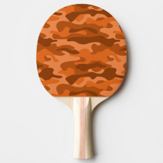 Spanish Orange Monocolor Camo Baseball Ping Pong Paddle