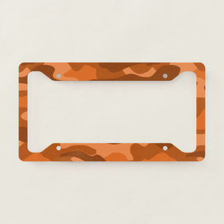 Spanish Orange Monocolor Camo License Plate Frame