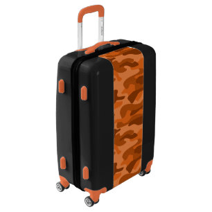 Spanish Orange Monocolor Camo Luggage