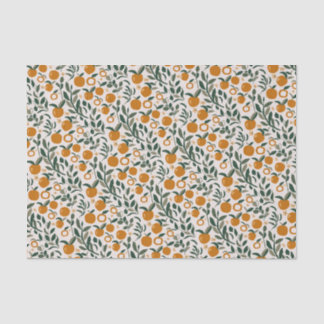 Spanish Orchard - pattern of oranges and leaves Tissue Paper
