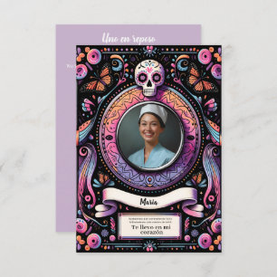 Spanish Our Lady of Guadalupe Prayer skull