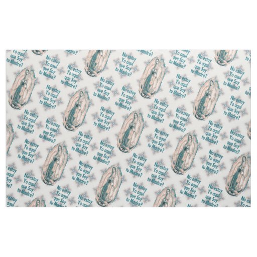 Spanish Our Lady of Guadalupe Virgin Mary Sepia Fabric