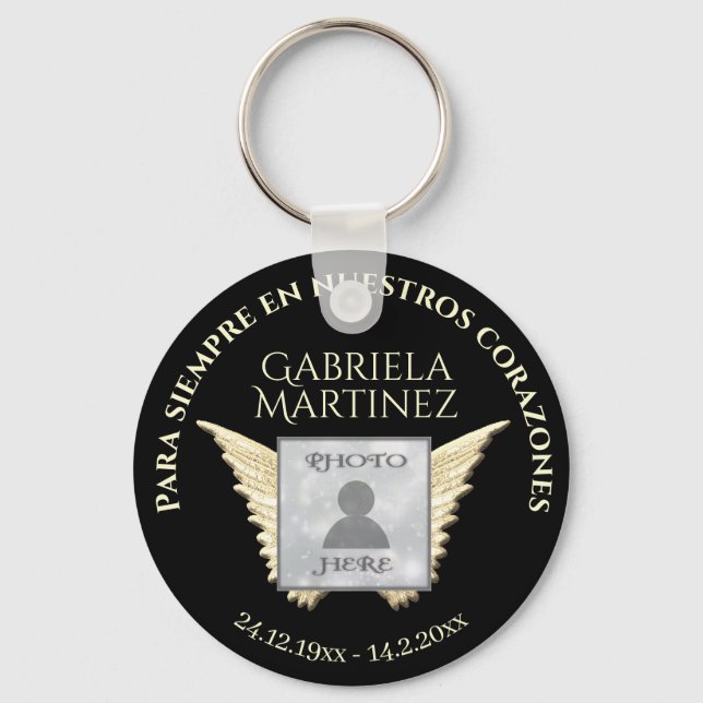 Spanish Para siempre in nuestros corazones Keychain (Front)