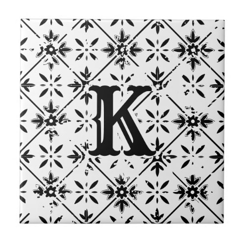 Spanish Pattern Distressed Tile  