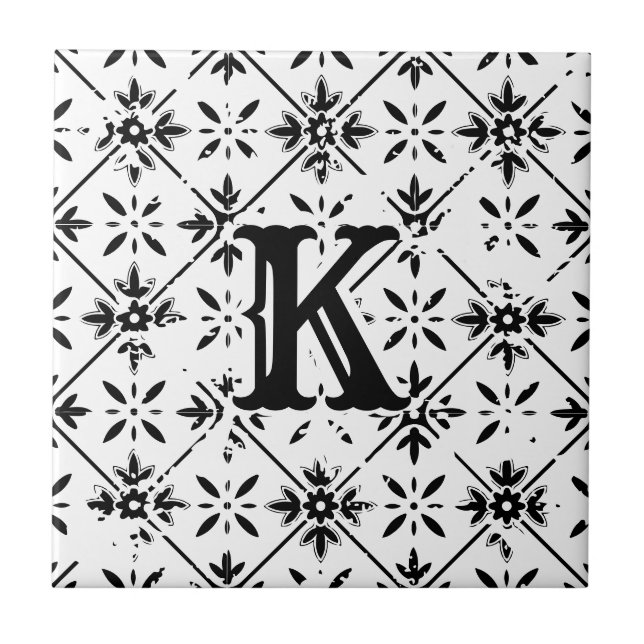 Spanish Pattern Distressed Tile |  (Front)