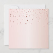 Spanish, Pink, Blush, Rose Gold Floral Quinceanera Invitation (Back)