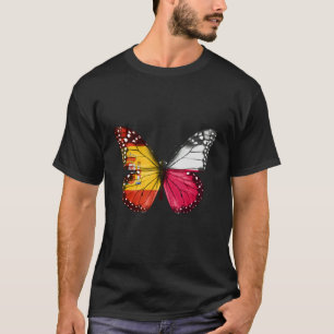 Spanish Polish Flag Butterfly T-Shirt