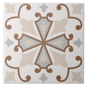 Spanish Portuguese Boho Ceramic Tile