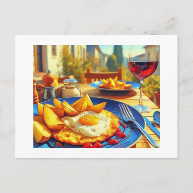 Spanish Potato Omelet,  Postcard (Front)