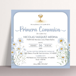 Spanish Primera Comunion Chalice First Communion Invitation