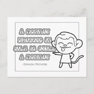 Spanish Proverb Coloring Postcard