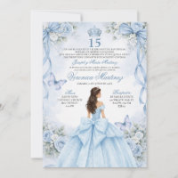 Spanish Quinceañera Dusty Blue 15 Años Princess
