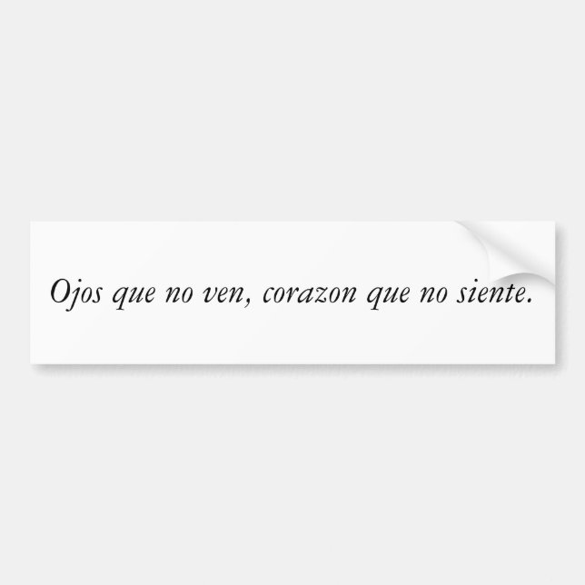 Spanish Quotes Bumper Sticker (Front)