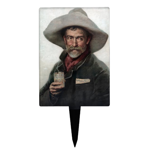 Spanish Ranchero Cowboy in Old West Saloon Cake Topper (Front)