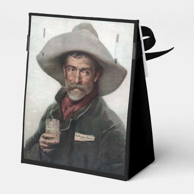 Spanish Ranchero Cowboy in Old West Saloon Favor Boxes (Back Side)