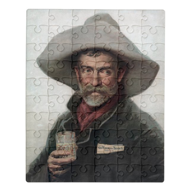 Spanish Ranchero Cowboy in Old West Saloon Jigsaw Puzzle (Puzzle Vertical)