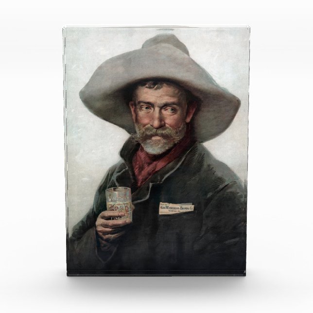 Spanish Ranchero Cowboy in Old West Saloon Photo Block (Front)