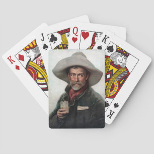 Spanish Ranchero Cowboy in Old West Saloon Poker Cards