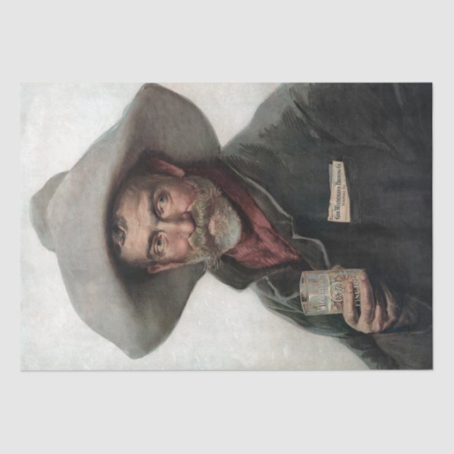 Spanish Ranchero Cowboy in Old West Saloon Tissue Paper (Front)