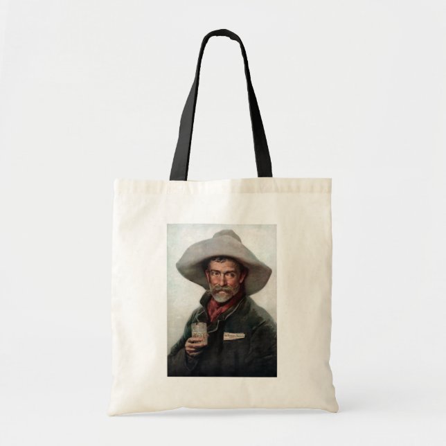 Spanish Ranchero Cowboy in Old West Saloon Tote Bag (Front)