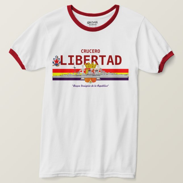 Spanish Republic Cruiser "LIBERTAD" T-Shirt (Design Front)