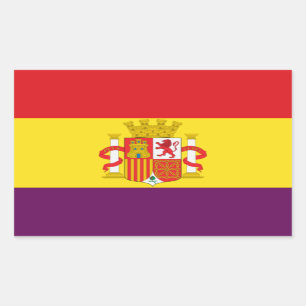 Spanish Republican Flag - Bandera República España Rectangular Sticker