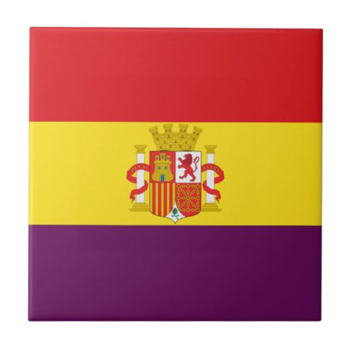 Spanish Republican Flag _ Bandera Repblica Espaa Tile