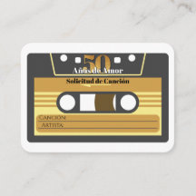 Spanish Retro Cassette Tape 50th Anniversary RSVP