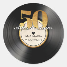 Spanish Retro Vinyl Record 50th Anniversary
