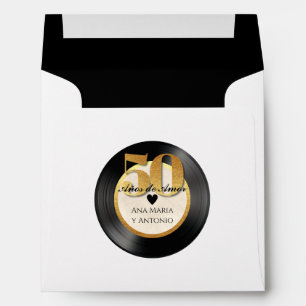 Spanish Retro Vinyl Record 50th Anniversary Envelope
