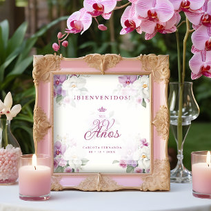 Spanish Romantic Exquisite Floral Orchids Bouquets Poster