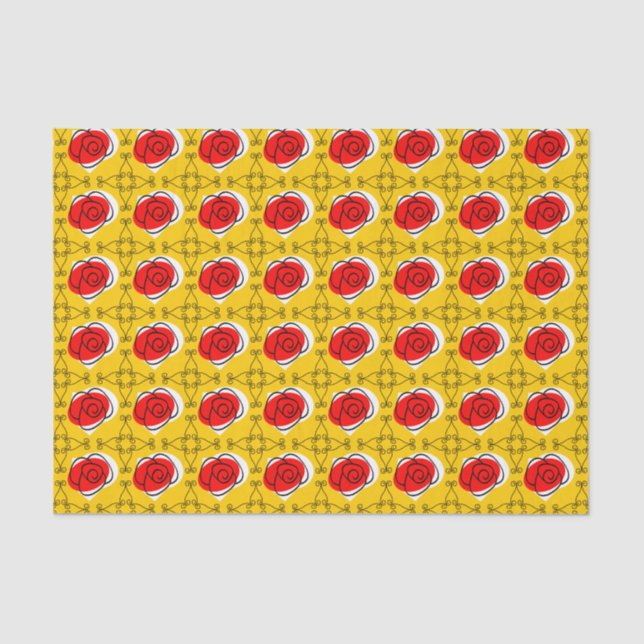 Spanish Rose Corners Multi tissue paper (Front)