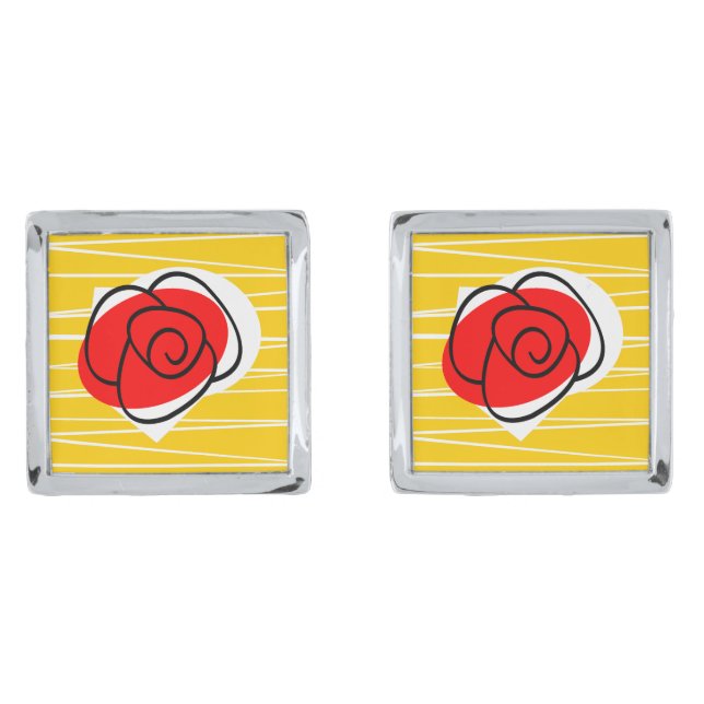 Spanish Rose cufflinks (Front)